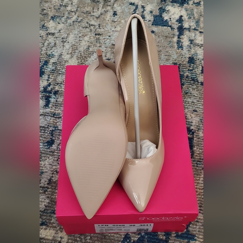 ANNA KAY Nude Patent Heels - Picture 4 of 7